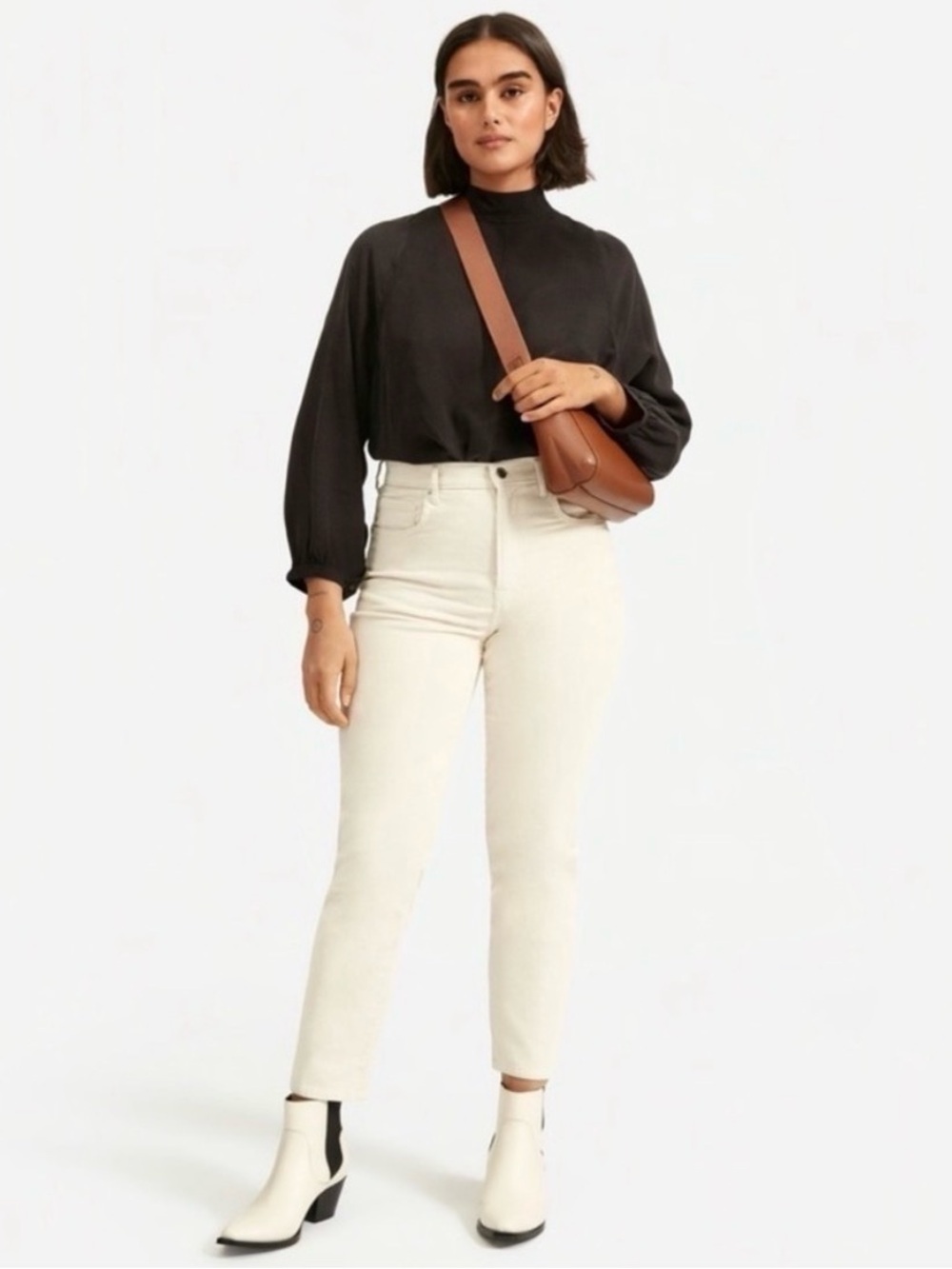 Everlane Winter White Baby Cord Cheeky Pants